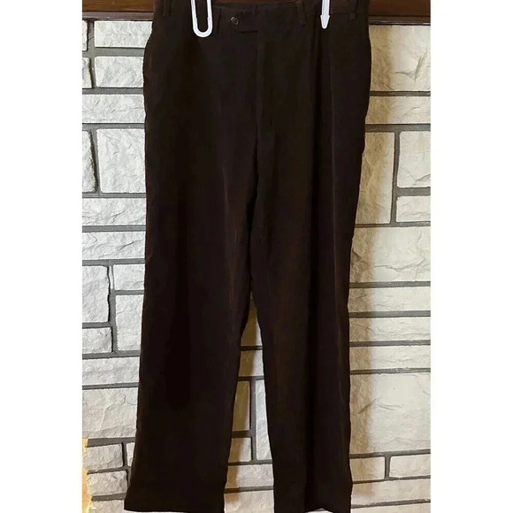 90s VTG Calvin Klein Trousers Men’s 34x31 Dress Pants Academia Brown - Picture 1 of 8